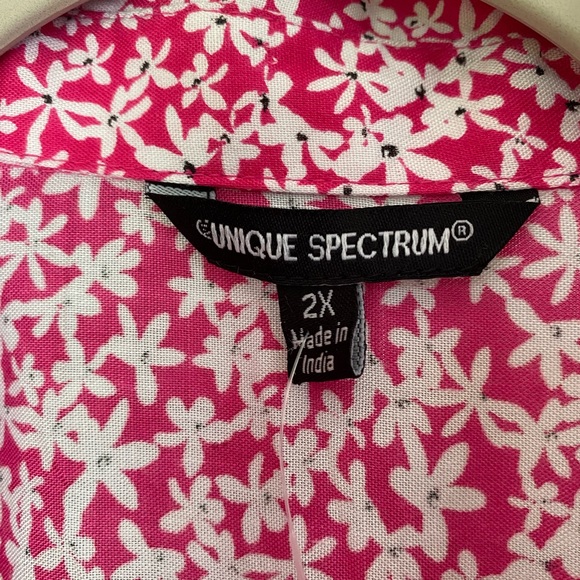 NWT Unique Spectrum Women’s Pink Blouse/top, size 2X - Picture 2 of 8